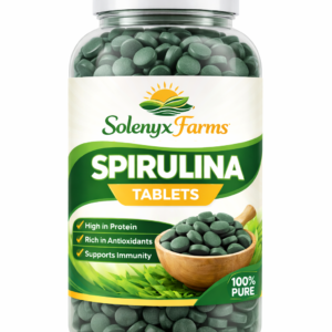 Solenyx Farms 100% Natural Spirulina Tablets Immunity, Energy & Daily Wellness Support
